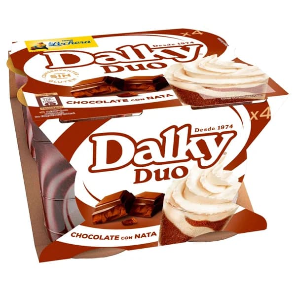 LA LECHERA Copa de chocolate y nata de NESTLÉ LA LECHERA DALKY pack de 4 uds de 90 gr - 0.36 kg - Imagen del producto en Findit