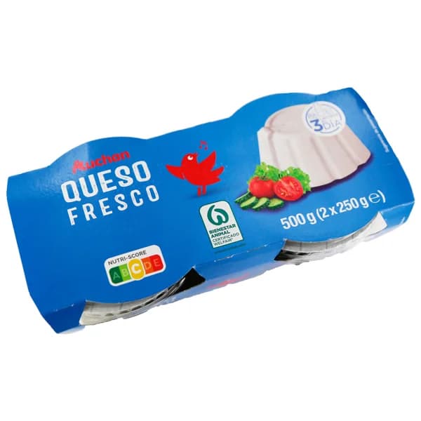 AUCHAN Queso fresco tarrina de 250 g. pack de 2 uds. Producto Alcampo - 0.5 kg - Imagen del producto en Findit