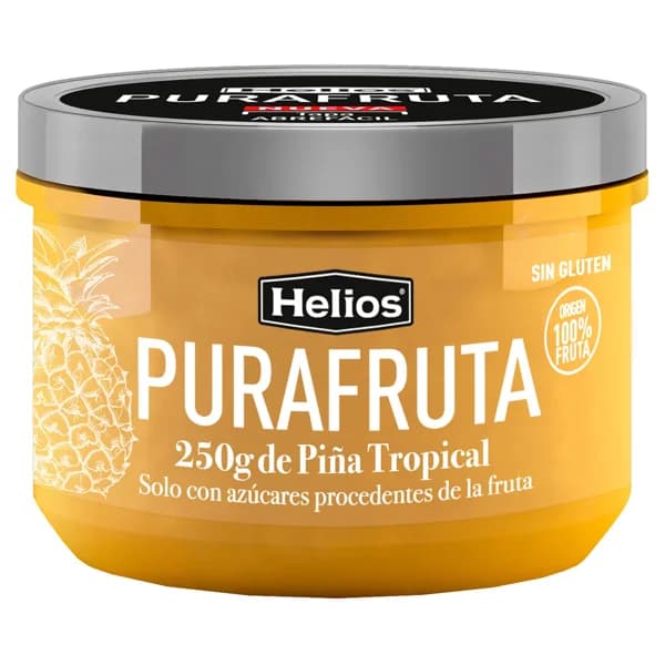 HELIOS Purafruta Mermelada de piña tropical de origen 100% fruta 250 g. - 0.25 kg - Imagen del producto en Findit