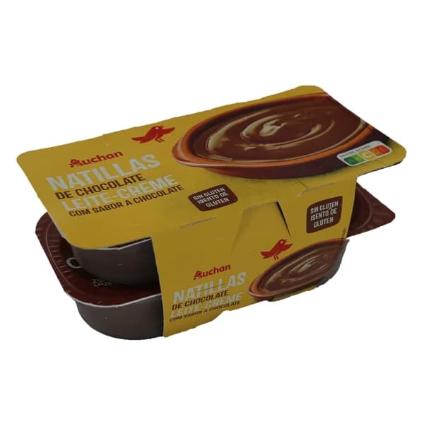 AUCHAN Natillas sabor a chocolate 4 x 125 g. Producto Alcampo - 0.5 kg - Imagen del producto en Findit