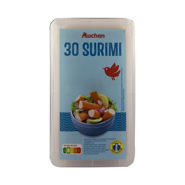 AUCHAN Palitos de surimi 30 uds 500 g. Producto Alcampo - 0.5 kg - Imagen del producto en Findit