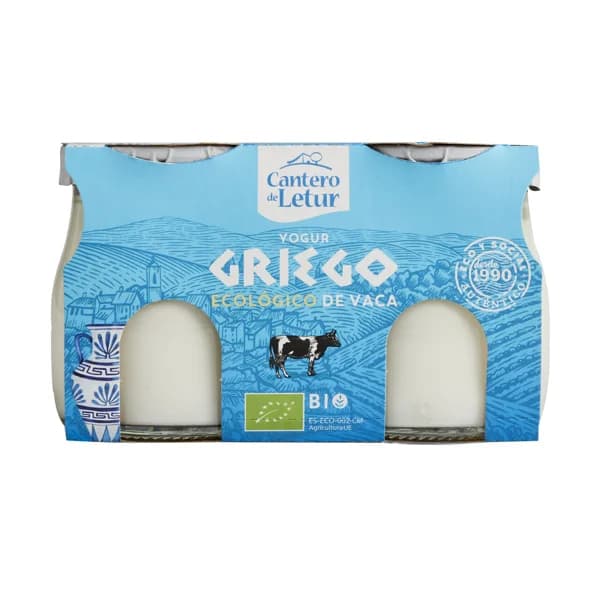 CANTERO DE LETUR Yogur griego de vaca ecológico CANTERO DE LETUR pack 2 uds x 125 g. - 0.25 kg - Imagen del producto en Findit