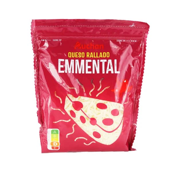 AUCHAN Queso rallado Emmental 200 g. Producto Alcampo - 0.2 kg - Imagen del producto en Findit