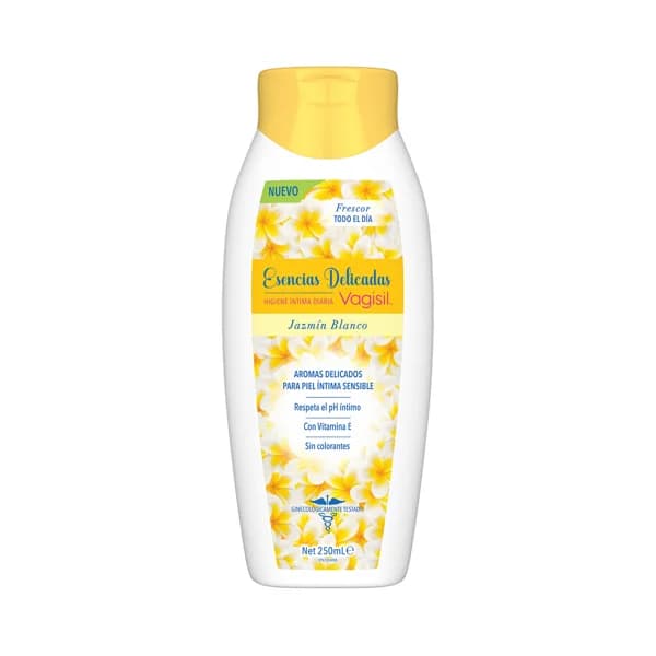 VAGISIL Gel para la higiene íntima diaria con vitamina E y aroma a jazmín blanco VAGISIL Esencias delicadas 250 ml. - 0.25 l - Imagen del producto en Findit