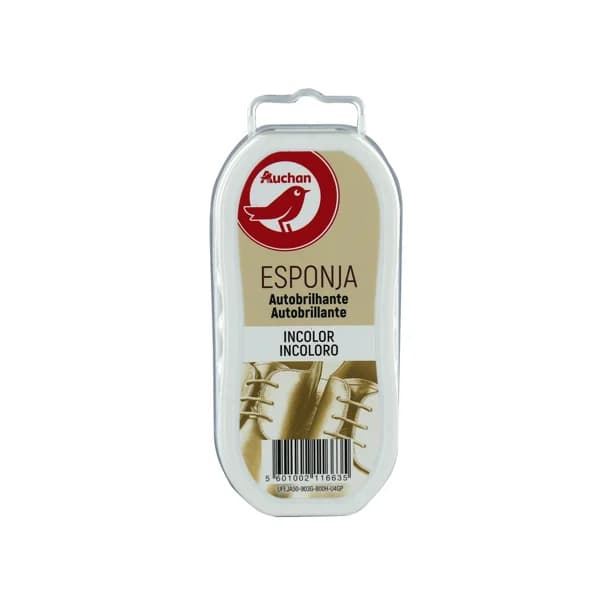 PRODUCTO ALCAMPO Esponja autobrillante para limpiar especial calzado incoloro PRODUCTO ALCAMPO, 1 ud. - 1 ud - Imagen del producto en Findit