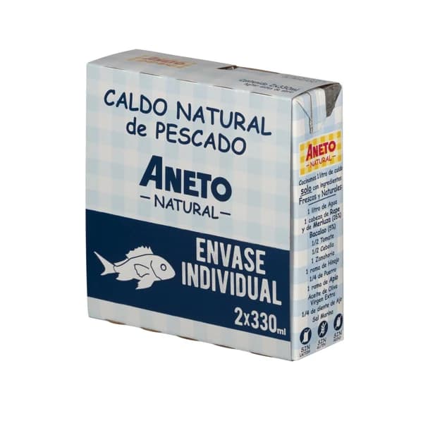 ANETO Caldo natural de pescado ANETO 2 uds. x 330 ml. - 0.66 l - Imagen del producto en Findit