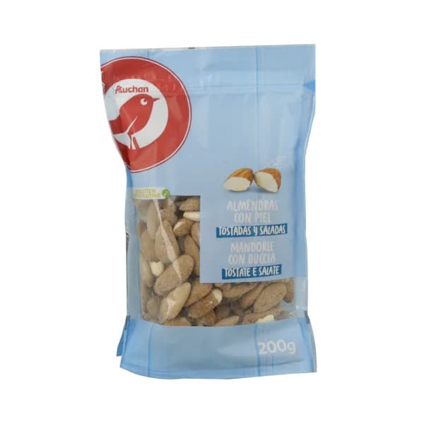 PRODUCTO ALCAMPO Almendras con piel tostadas y saladas 200 g. - 0.2 kg - Imagen del producto en Findit
