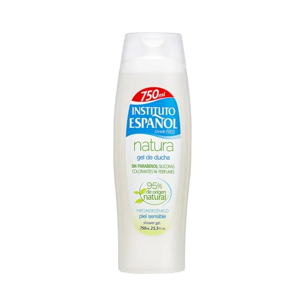 INSTITUTO ESPAÑOL Gel para baño o ducha con un 95% de ingredientes de origen natural, espeical pieles sensibles INSTITUTO ESPAÑOL Natura 750 ml. - 0.75 l - Imagen del producto en Findit