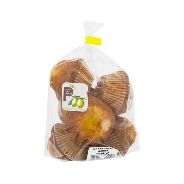 DULCES LA PLATA Magdalenas aceite de oliva 6 unidades 480 g. - 0.48 kg - Imagen del producto en Findit