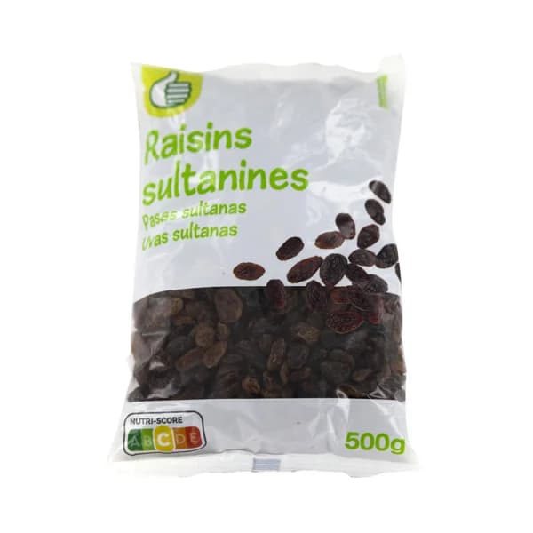 PRODUCTO ECONÓMICO ALCAMPO Pasa sultanas bolsa de 500 g. - 0.5 kg - Imagen del producto en Findit