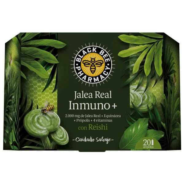 BLACK BEE Inmuno + Complemento alimenticio a base de jalea real, Equinácea, Própolis, Reishi y 4 vitaminas 20 uds. - 1 ud - Imagen del producto en Findit