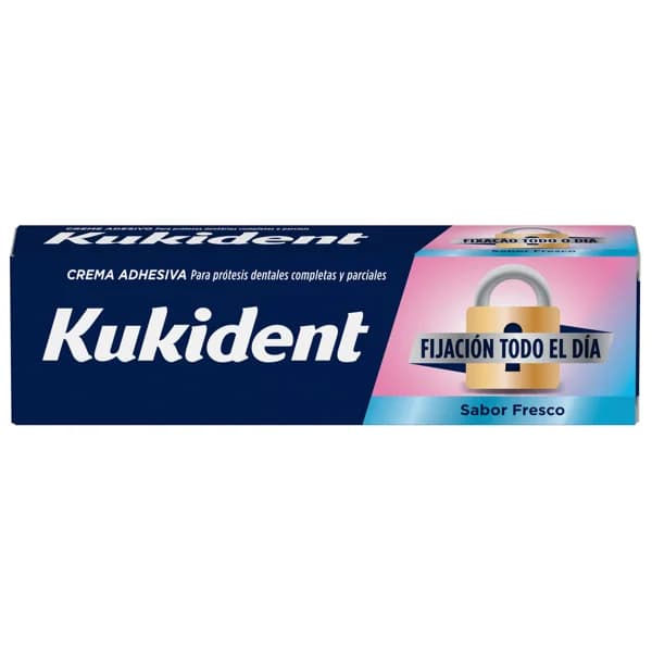 KUKIDENT Fijador para protesis dentales completas y parciales, sabor fresco 35 g - 1 ud - Imagen del producto en Findit