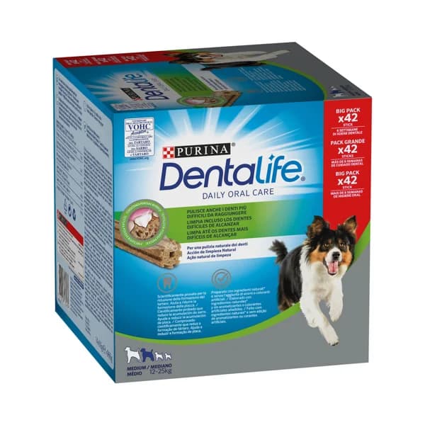 DENTALIFE Snack dental uso diario para perros medianos, PURINA DENTALIFE 42 uds. 966 g. - 0.97 kg - Imagen del producto en Findit