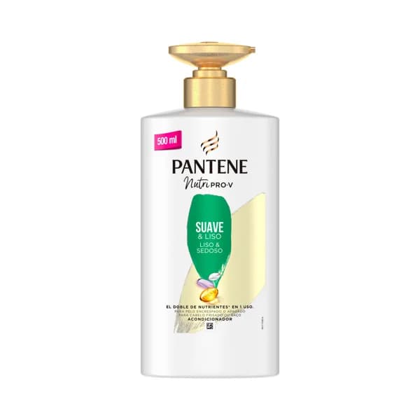 PANTENE Acondicionador con el doble de nutrientes para cabellos encrespados o apagados PANTENE Suave & liso 500 ml. - 0.5 l - Imagen del producto en Findit