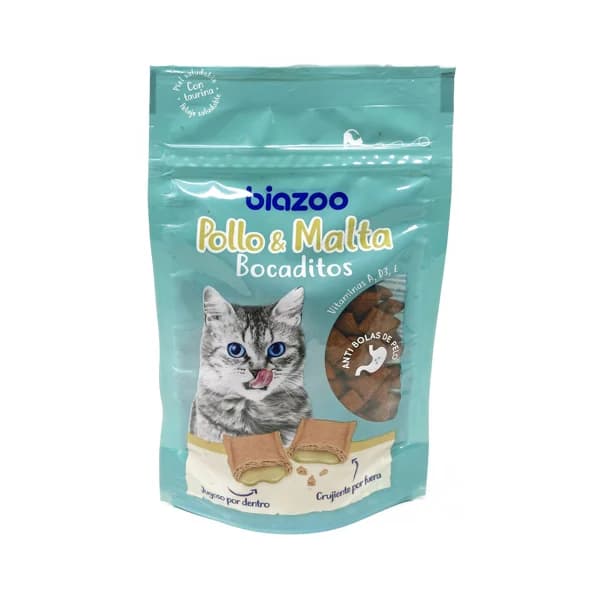 BIAZOO Bocaditos para gato a base de pollo y malta BIAZOO 60 g. - 0.06 kg - Imagen del producto en Findit