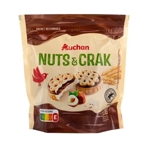 PRODUCTO ALCAMPO Galleta con crema de cacao y avellana 228 g. - 0.23 kg - Imagen del producto en Findit