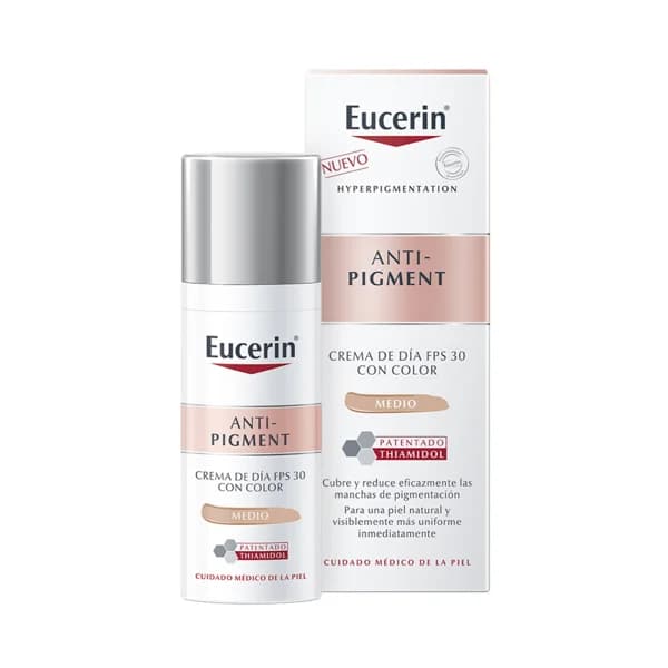 EUCERIN Crema de día anti-manchas, con color (tono medio) y FPS 30 EUCERIN Anti-pigment 50 ml. - 0.05 l - Imagen del producto en Findit