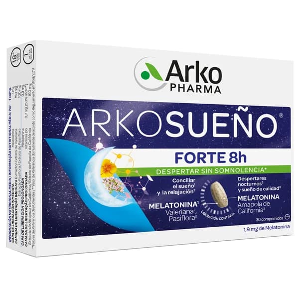 ARKOPHARMA Arkosueño forte Complemento alimenticio a base de extractos naturales, para ayudar a conciliar el sueño 30 uds. - 1 ud - Imagen del producto en Findit