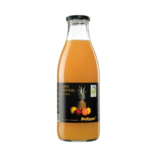 DELIZUM Zumo tropical a base de concentrado de naranja, piña, limón, manzana y maracuyá ecológico 1 l. - 1 l - Imagen del producto en Findit