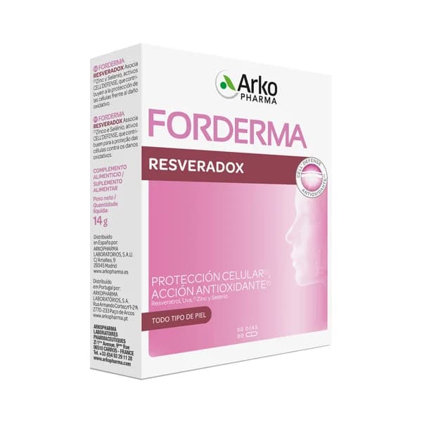 ARKOPHARMA Resveradox Complemento alimenticio que ayuda a proteger nuestras celulas del daño oxidativo 30 uds. - 1 ud - Imagen del producto en Findit