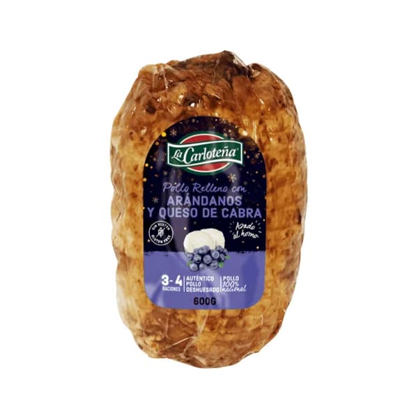 LA CARLOTEÑA Pollo relleno con arándanos y queso de cabra 600 g. - 0.6 kg - Imagen del producto en Findit