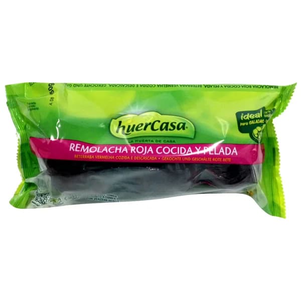 Remolacha roja cocida y pelada HUERCASA, bolsa de 500 gramos. - 0.5 kg - Imagen del producto en Findit