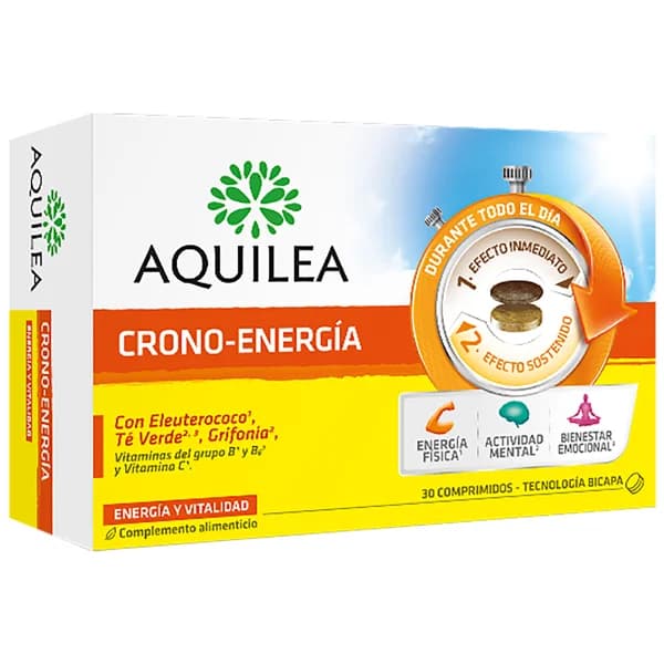 AQUILEA Complemento alimenticio para la mejora de la energía y la vitalidad diaria AQUILEA Crono - energia 30 uds. - 1 ud - Imagen del producto en Findit
