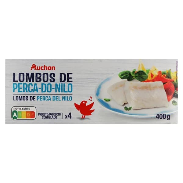 AUCHAN Lomos de perca del Nilo 400 g Producto Alcampo - 0.4 kg - Imagen del producto en Findit