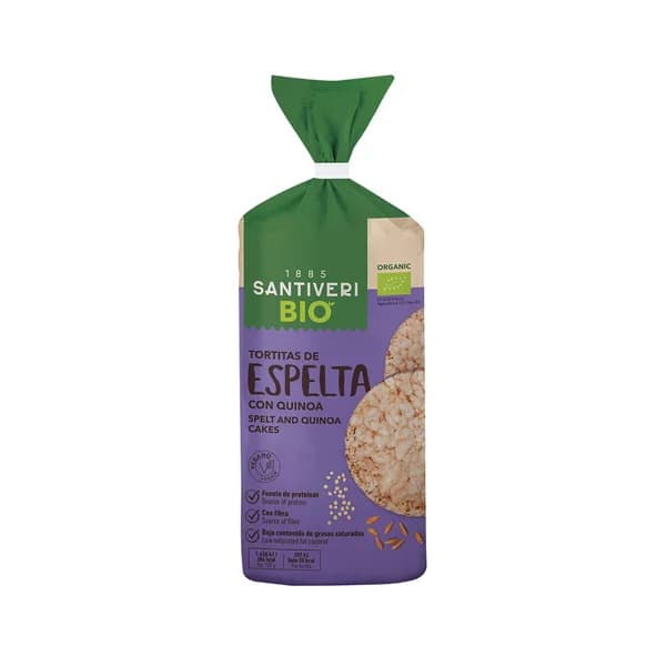 SANTIVERI Tortitas de espelta con quinoa ecológicas SANTIVERI 100 g. - 0.1 kg - Imagen del producto en Findit