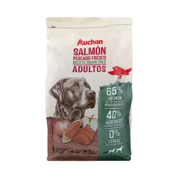 PRODUCTO ALCAMPO Grain free Alimento completo para perros adultos base de salmón 2 kg. - 2 kg - Imagen del producto en Findit