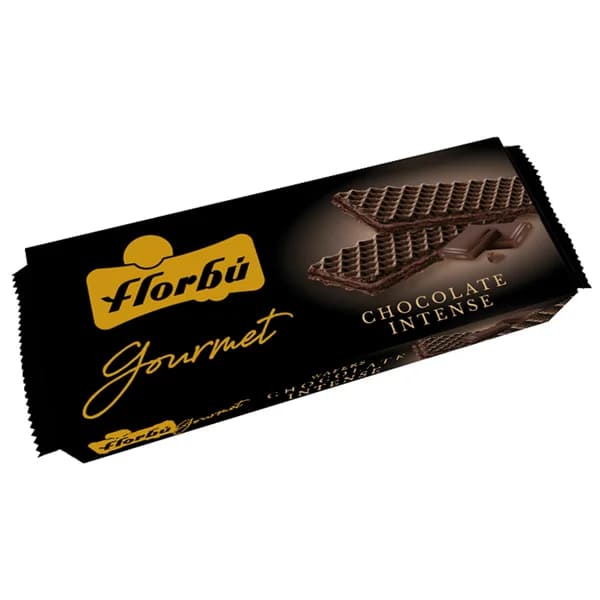 FLORBÚ Gourmet Galletas barquillo de chocolate intenso 185 g. - 0.15 kg - Imagen del producto en Findit