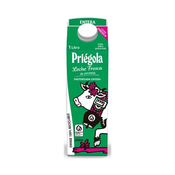 PRIÉGOLA Leche entera fresca 1 l. - 1 l - Imagen del producto en Findit