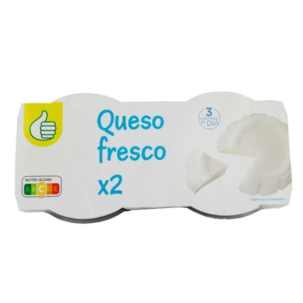 PRODUCTO ECONÓMICO ALCAMPO Queso fresco PRODUCTO ECONÓMICO ALCAMPO 2 uds. x 250 g. - 0.5 kg - Imagen del producto en Findit