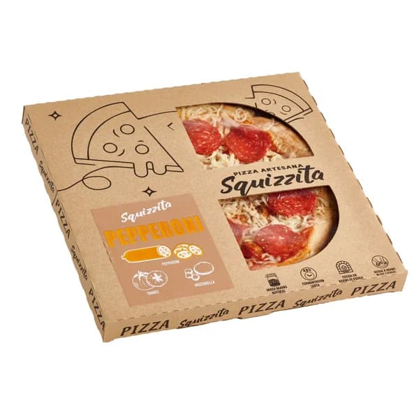 SQUIZZITA Pizza artesana de pepperoni 420G - 0.42 kg - Imagen del producto en Findit