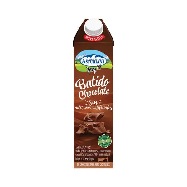CENTRAL LECHERA ASTURIANA Batido de chocolate, elaborado sin aditivos artificiales CENTRAL LECHERA ASTURIANA 1 l. - 1 l - Imagen del producto en Findit
