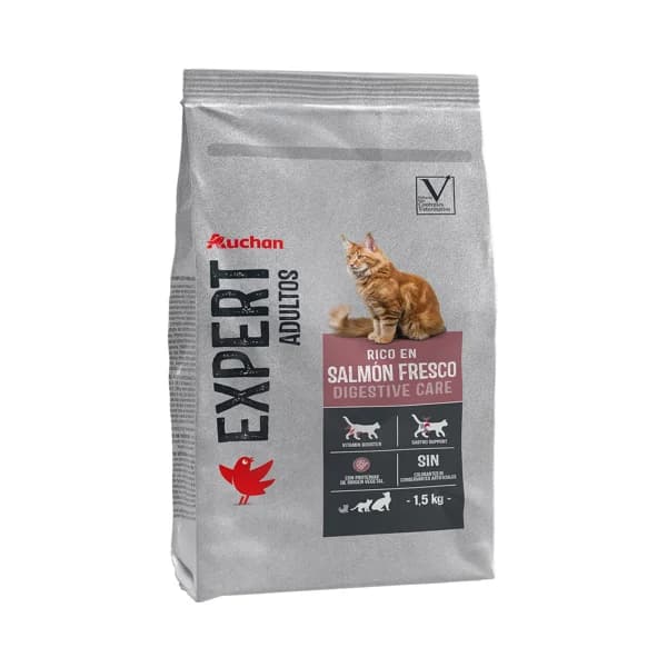 PRODUCTO ALCAMPO Alimento de gato seco estómagos sensibles Auchan expert 1,5 kg. - 1.5 kg - Imagen del producto en Findit