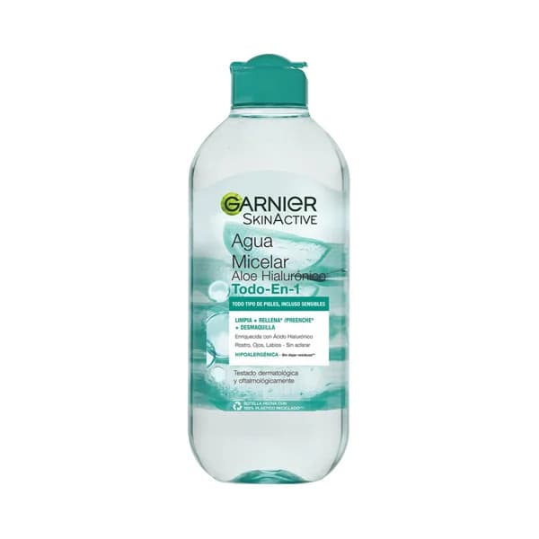 GARNIER Agua micelar todo en 1, con aloe vera y ácido Hialurónico para todo tipo de pieles GARNIER Skin active 400 ml. - 0.4 l - Imagen del producto en Findit