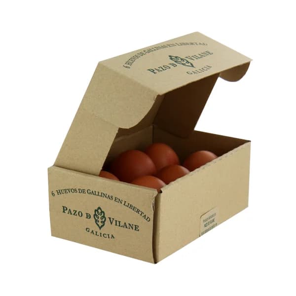 PAZO DE VILANE Huevos de gallinas camperas clase L y cat. A 6 uds. - 1 ud - Imagen del producto en Findit