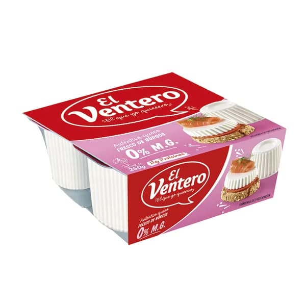 EL VENTERO Queso fresco light de Burgos EL VENTERO LIGHT tarrina de 62,5 g. pack de 4 uds. - 0.25 kg - Imagen del producto en Findit