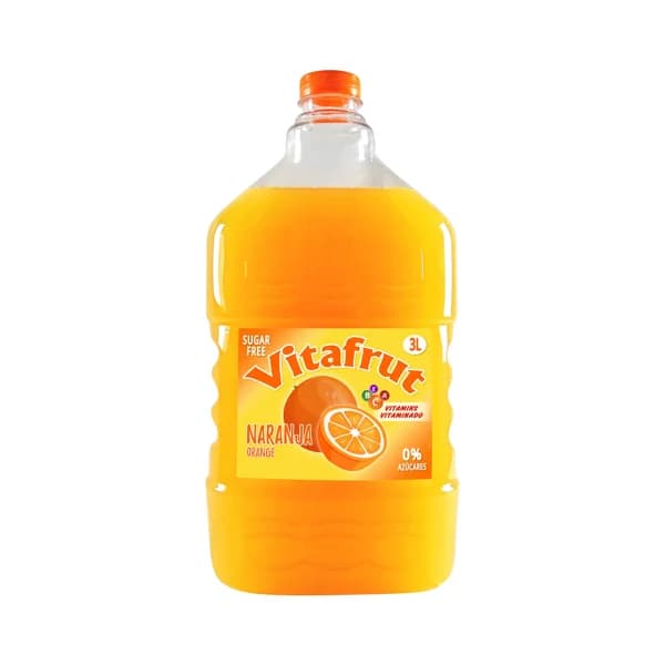 VITAFRUT Refresco vitaminado de naranja, sin azúcares añadidos, 3 l. - 3 l - Imagen del producto en Findit