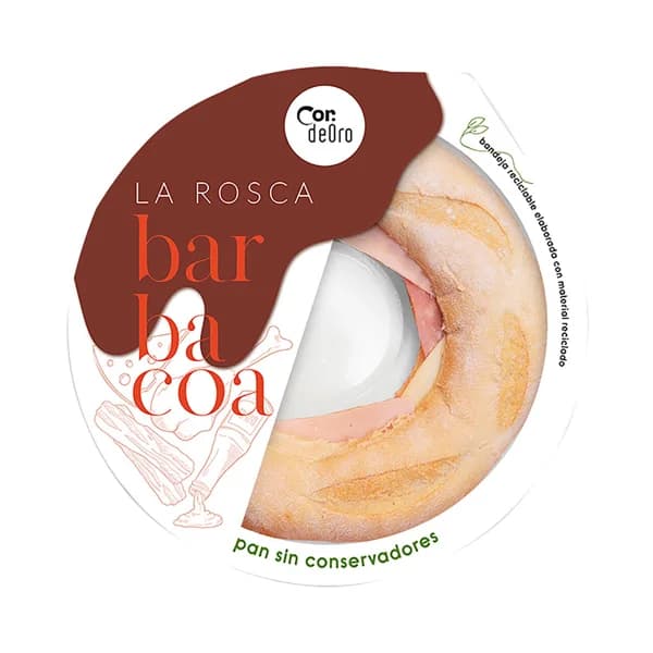 DEORO Rosquita barbacoa rellena de pechuga pollo cocida, queso fundido y salsa barbacoa 205 g. - 0.2 kg - Imagen del producto en Findit