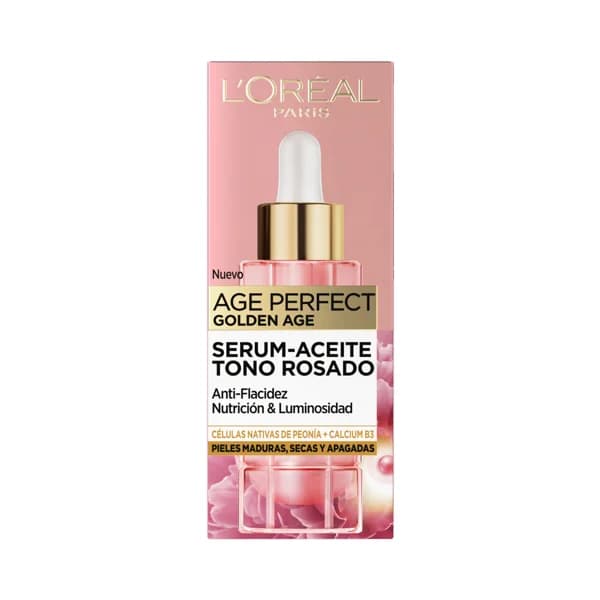 L´ORÉAL PARIS Sérum nutri-iluminador con acción anti-flacidez, para pieles maduras secas y apagadas L´ORÉAL PARIS Age perfect golden age 30 ml. - 1 ud - Imagen del producto en Findit