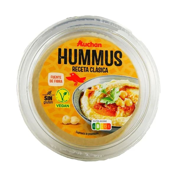 AUCHAN Hummus receta clásica 500 g Producto Alcampo. - 0.5 kg - Imagen del producto en Findit