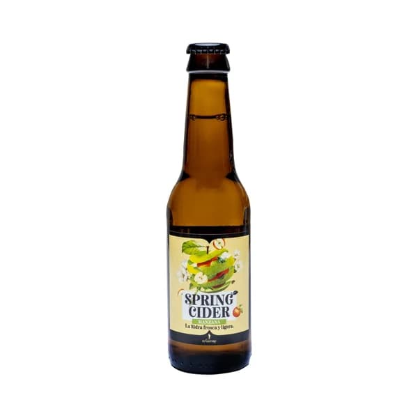 EL GAITERO Spring Cider fresca y ligera elaborada con una selección de manzanas dulces y ácidas botella 25 cl. - 1 ud - Imagen del producto en Findit