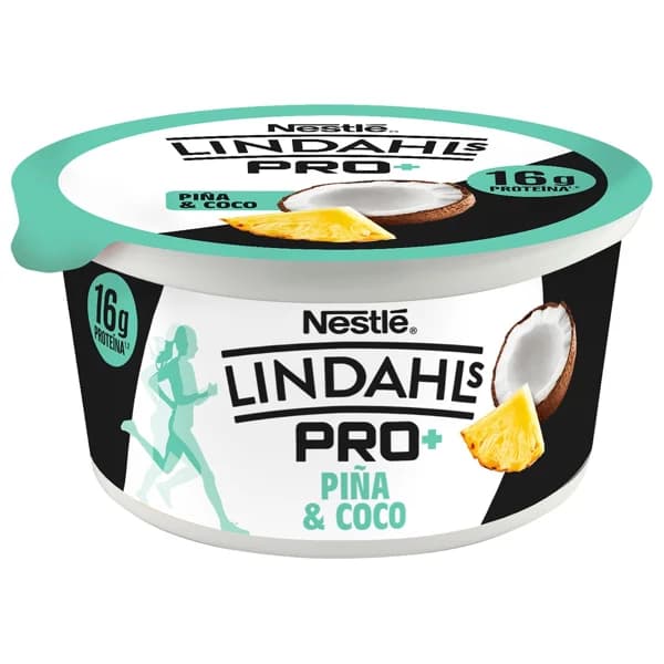 LINDAHLS Pro+ de Nestlé Producto lácteo con alto contenido en proteínas y sabor a piña y coco 160 g. - 0.75 kg - Imagen del producto en Findit