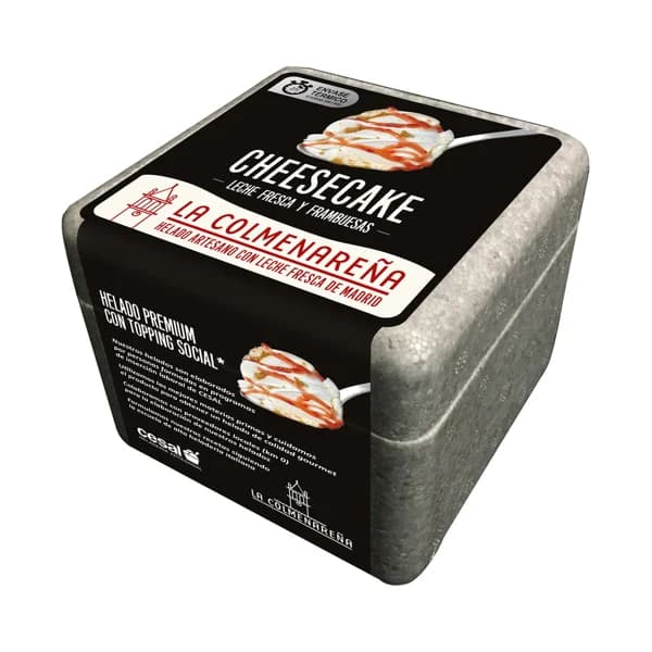 LA COLMENAREÑA Tarrina de helado cremoso sabor tarta de queso, elaborado con leche y nata de la sierra de Madrid 500 ml. - 0.5 l - Imagen del producto en Findit