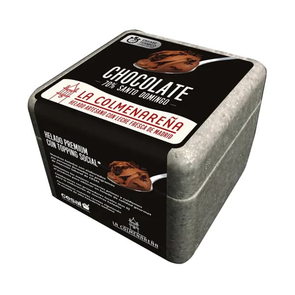 LA COLMENAREÑA Tarrina de helado cremoso de chocolate (70%) de Santo Domingo 500 ml. - 0.5 l - Imagen del producto en Findit