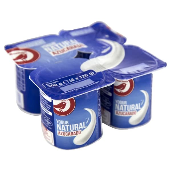 AUCHAN Yogur natural azucarado 4 x 125 g Producto Alcampo - 0.5 kg - Imagen del producto en Findit