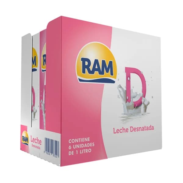RAM Leche desnatada de vaca 6x1 l. - 6 l - Imagen del producto en Findit