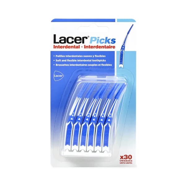 LACER Cepillos interdentales triangulares, suaves y flexibles LACER Picks 30 uds. - 1 ud - Imagen del producto en Findit